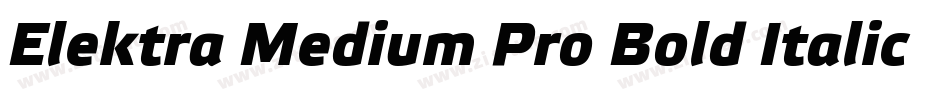 Elektra Medium Pro Bold Italic字体转换